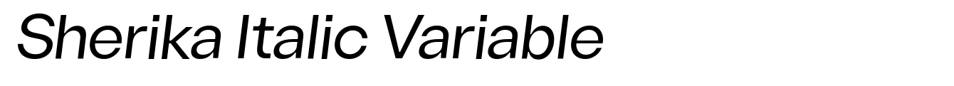 Sherika Italic Variable